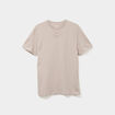 T-shirt col tunisien manches courtes gris clair homme