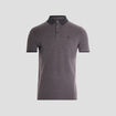 Polo coton ajusté manches courtes gris foncé homme