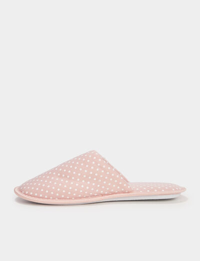 Chaussons mules rose femme