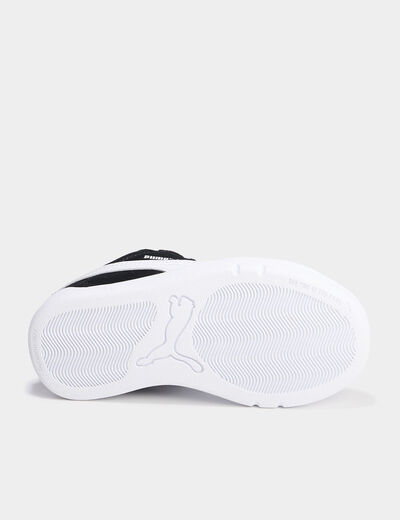 Tennis basses à lacets en cuir Puma noir garçon