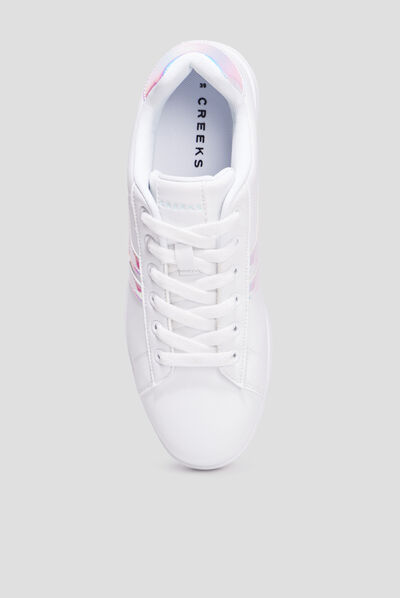 Tennis basses à lacets Creeks Iconik blanc femme