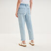 Jean paperbag cropped taille &eacute;lastiqu&eacute;e denim triple stone femme