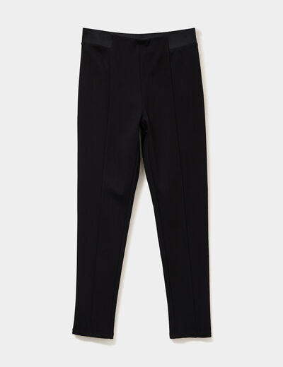 Legging taille haute &eacute;lastiqu&eacute;e noir femme