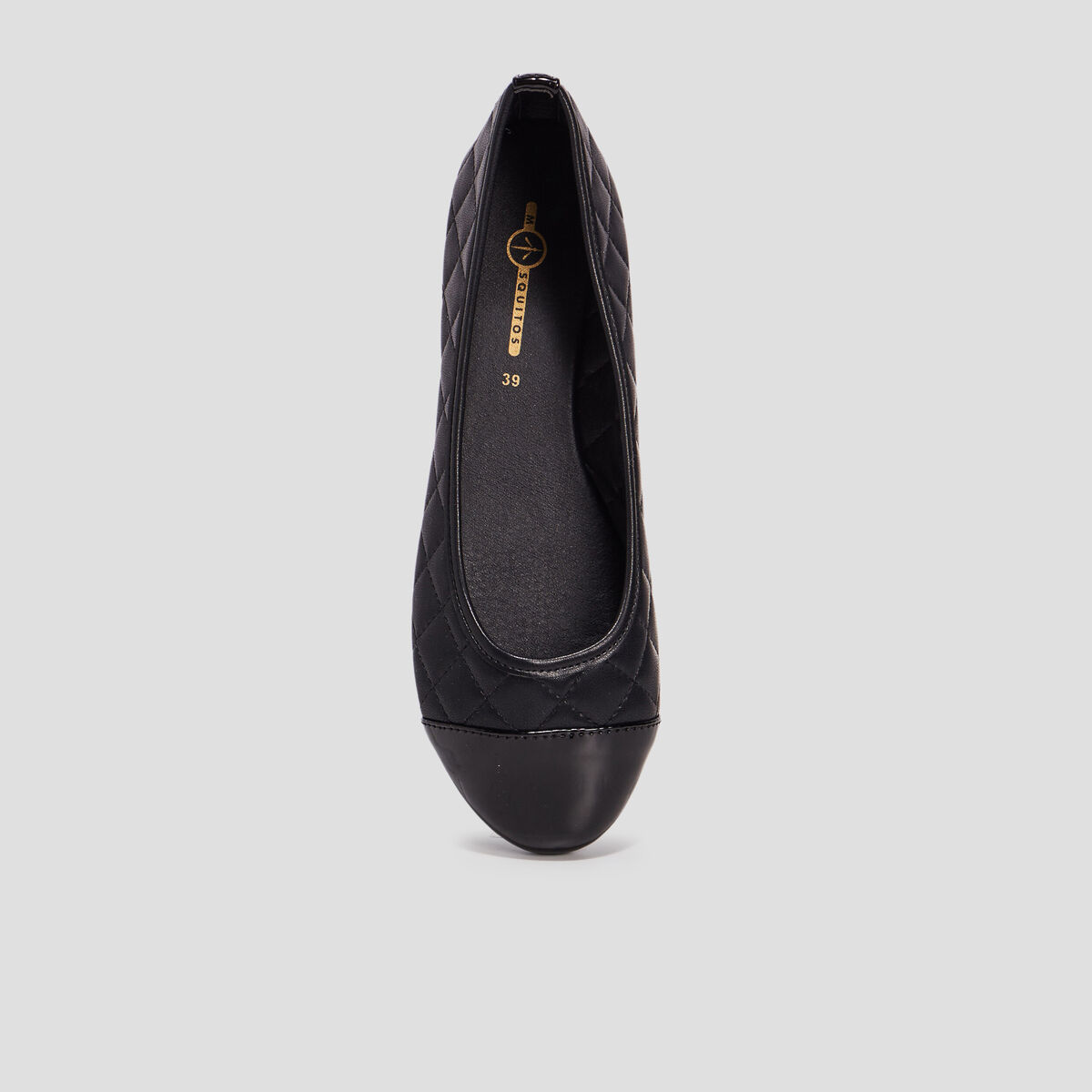 Ballerines matelassées noir femme