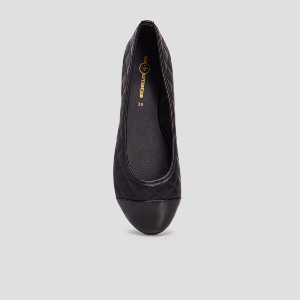 ballerines matelassees noir femme Ballerines matelassées noir femme