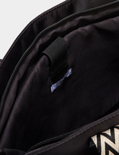 Sac shopper pour porté-épaule noir femme