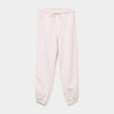 Pantalon jogging droit molleton rose clair femme