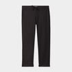 Pantalon chino droit lin mélangé noir homme