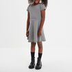 Robe patineuse manches courtes ecru fille