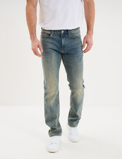 Jean stretch coupe regular denim double stone homme