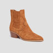 Bottines santiags à talons marron femme
