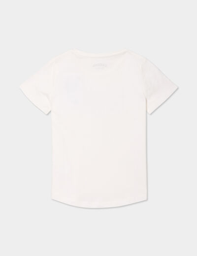 T-shirt droit manches courtes Creeks ivoire fille