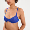 Soutien-gorge embo&icirc;tant dentelle bleu electrique femme
