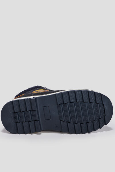 Bottines crantées Trappeur bleu marine garçon