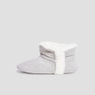 Chaussons bottines fourr&eacute;es gris femme