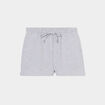 Short de jogging taille élastiquée gris clair femme