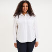 Chemise oversize manches longues coton blanc femme grande taille