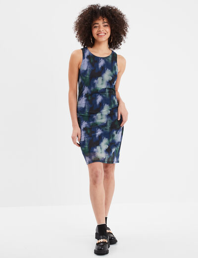 Robe courte sans manches Liberto violet femme