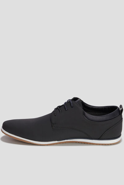 Derbies texturées à lacets noir homme