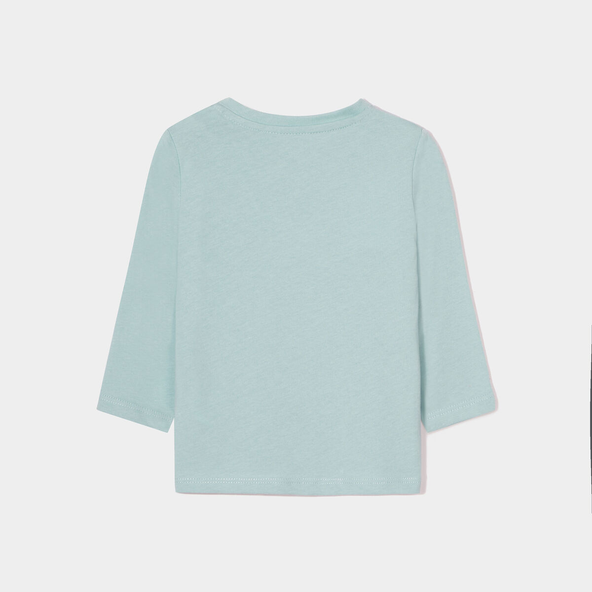 T-shirt boutonné manches longues coton vert clair bébé garçon