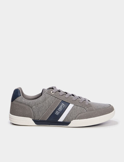 Tennis basses en toile Lee Cooper gris homme
