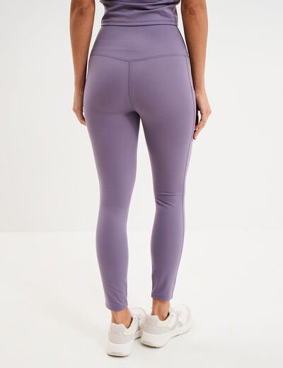 Legging de sport taille haute violet femme