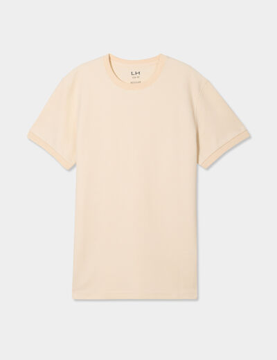 T-shirt manches courtes ecru homme