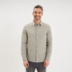 Chemise manches longues coton vert kaki homme