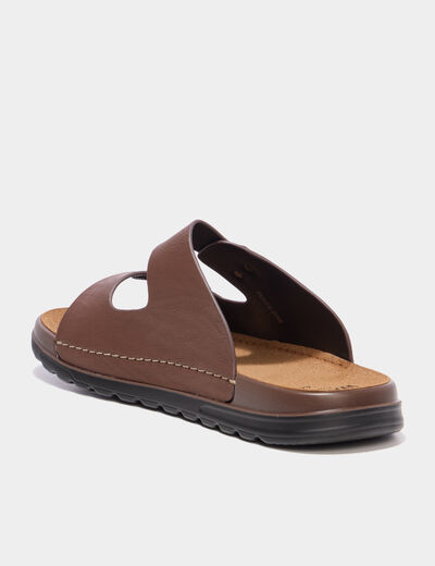 Mules avec boucles marron homme