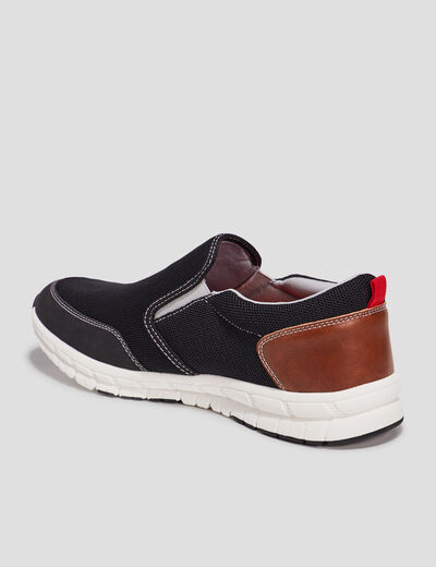 Loafers avec languette d'enfilage noir homme