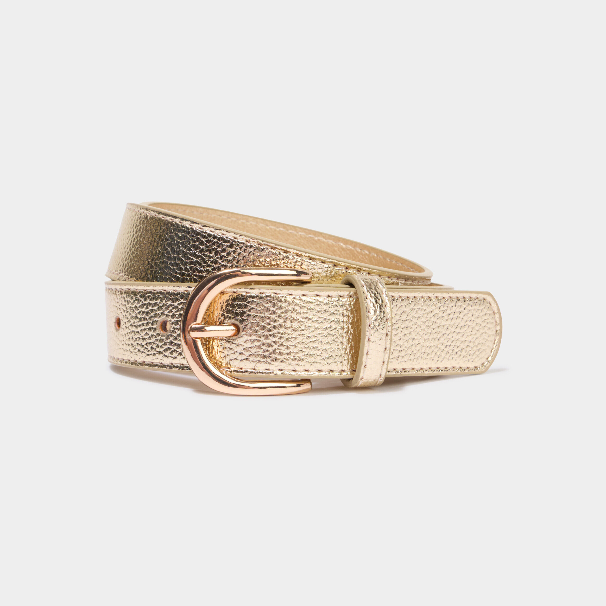 Ceinture couleur or femme LH