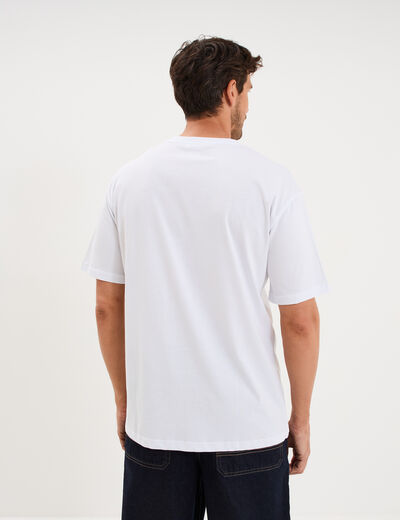 T-shirt manches courtes coton Spider-Man blanc homme