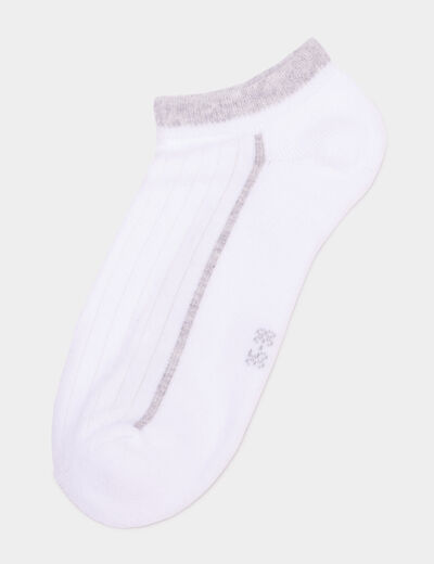 Lot 5 paires chaussettes blanc femme