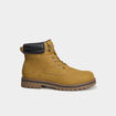 Bottines &agrave; bout rond lacets jaune homme