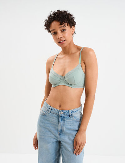 Soutien-gorge emboîtant vert clair femme