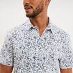 Chemise manches courtes coton bleu homme