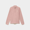 Sweat polaire col camionneur rose poudr&eacute;e femme