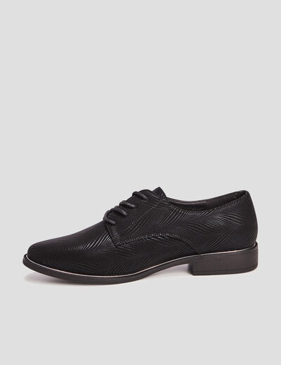 Derbies &agrave; lacets noir femme