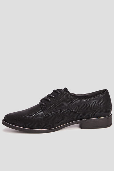 Derbies &agrave; lacets noir femme