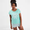 Ensemble pyjama 2 pièces short gris clair femme