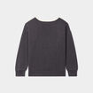 Sweat col rond manches longues coton gris foncé garçon