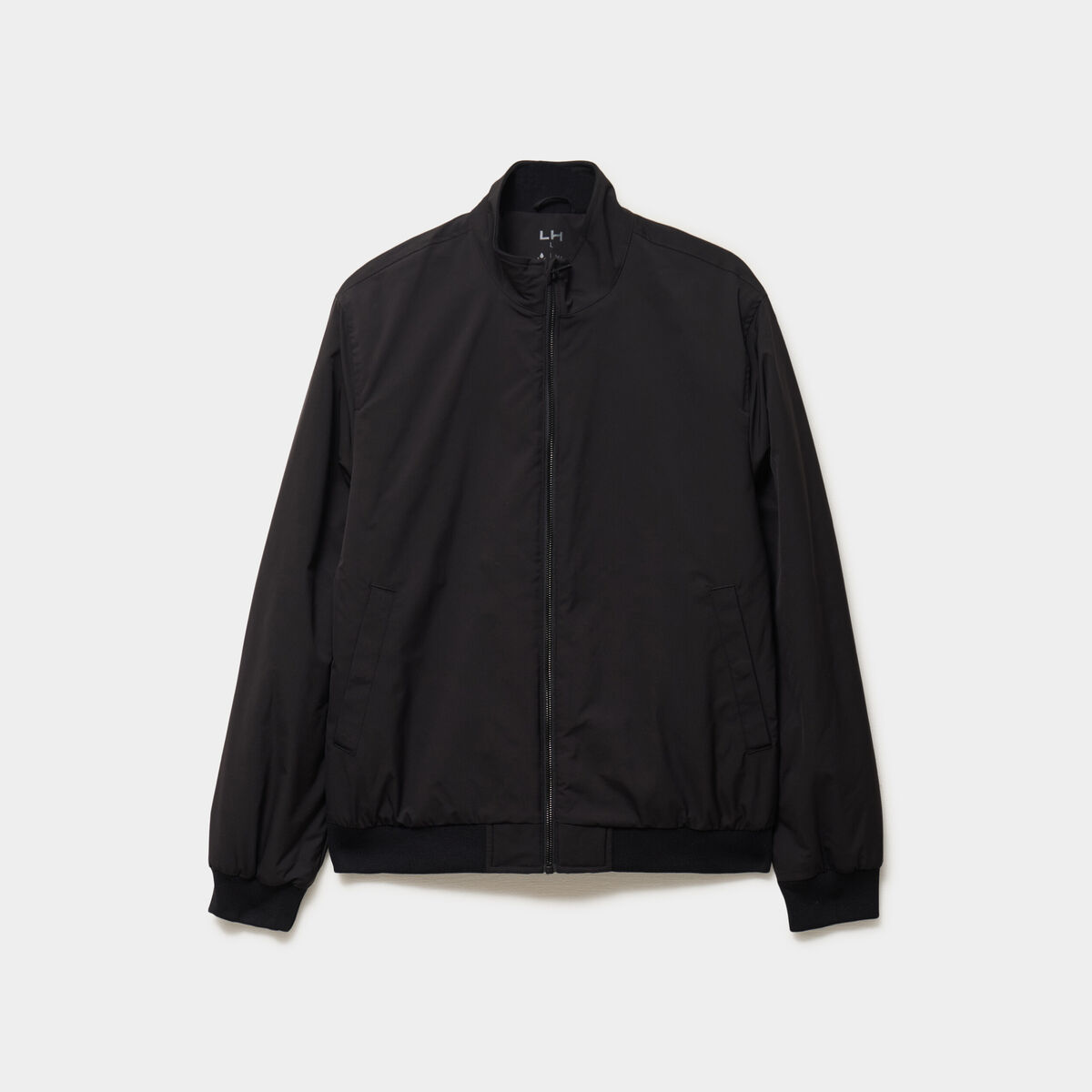 Blouson d&eacute;perlant col montant noir homme