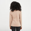 Veste blazer droite boutonnée 2 poches sable femme