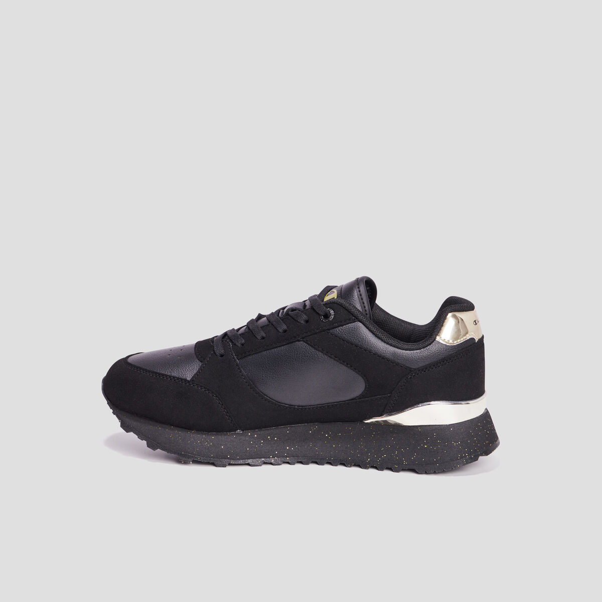 Tennis basses à lacets Champion noir femme