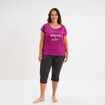 Ensemble pyjama corsaire et t-shirt violet femme grande taille