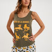 Ensemble pyjama short coton Le Roi lion vert kaki femme