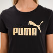 T-shirt manches courtes coton Puma noir femme