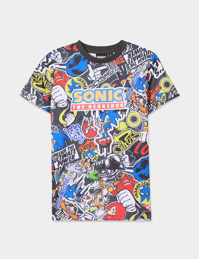 T-shirt manches courtes Sonic multicolore garçon