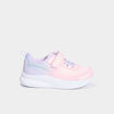 Baskets running à scratchs rose fille
