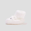 Chaussettes d'int&eacute;rieur tricot&eacute;es ivoire b&eacute;b&eacute;